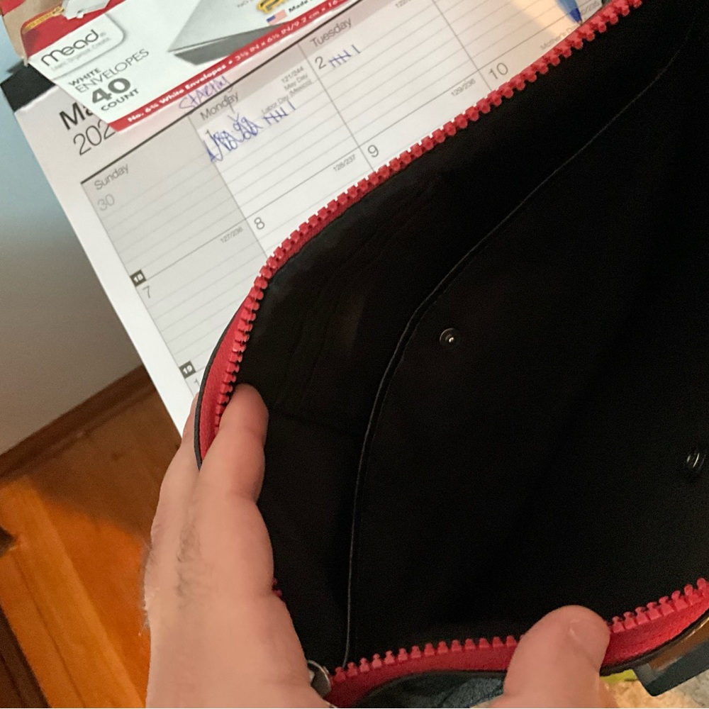 Coach Pouch bag black and red